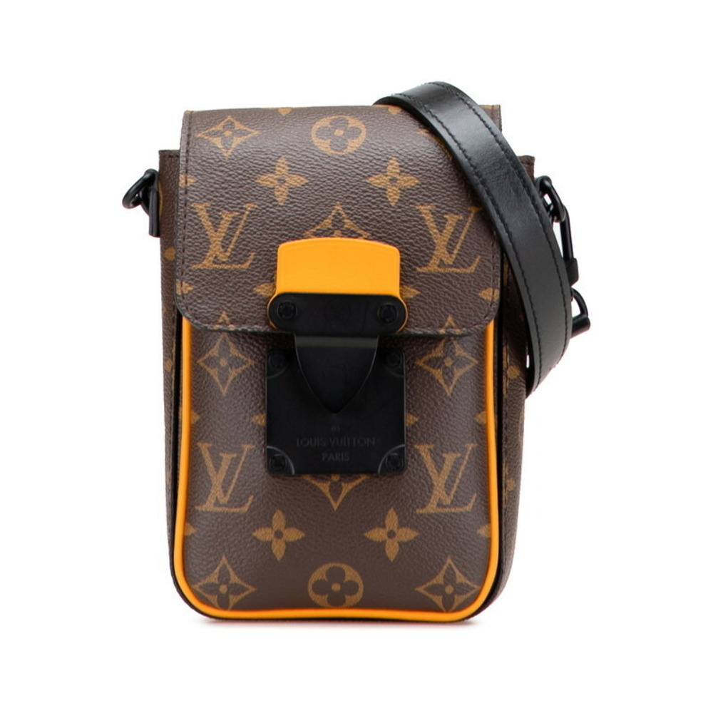 Louis Vuitton Monogram Macassar Brown S Lock Bum Bag Brown Orange